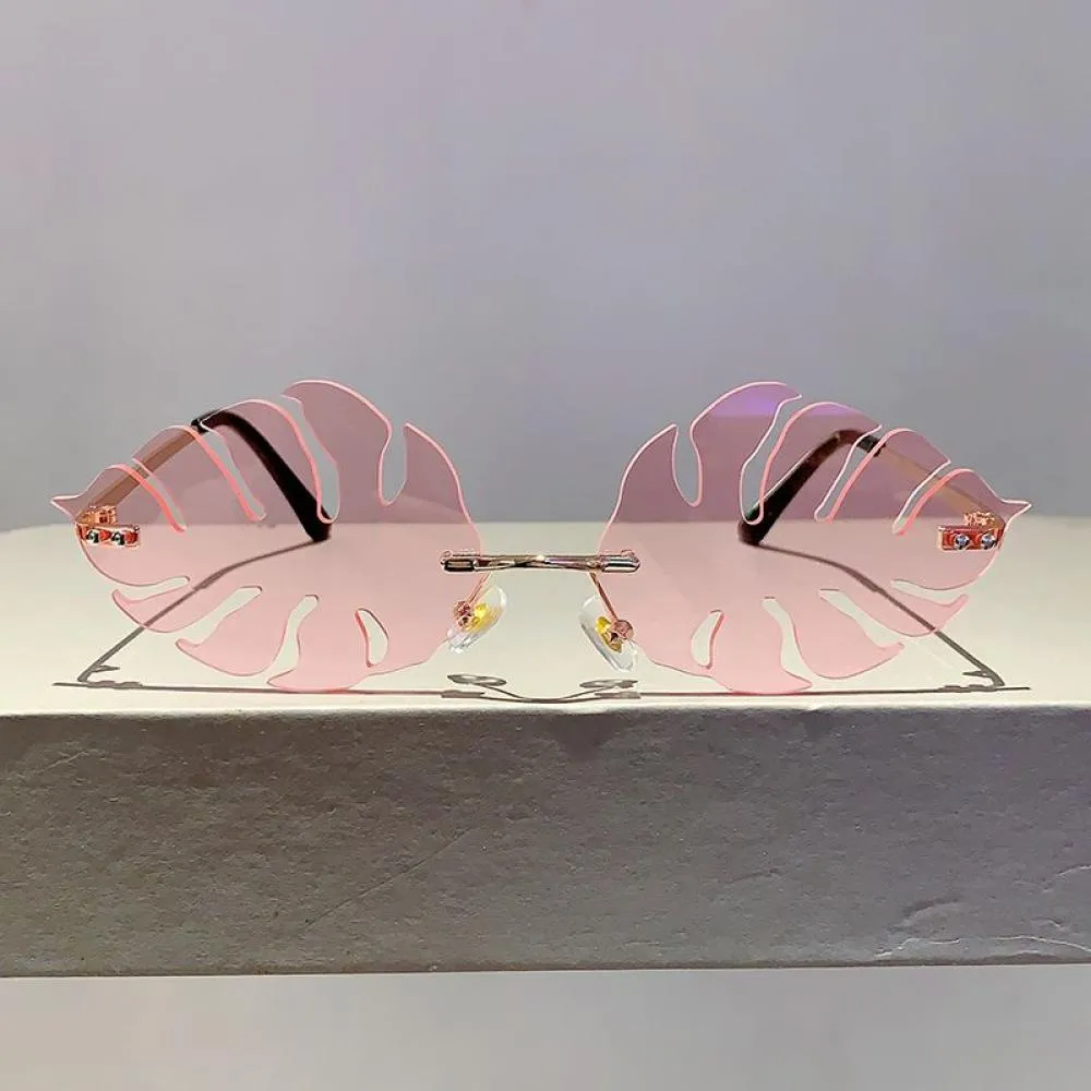 Trendy Leaf Design Colorful Sunglasses