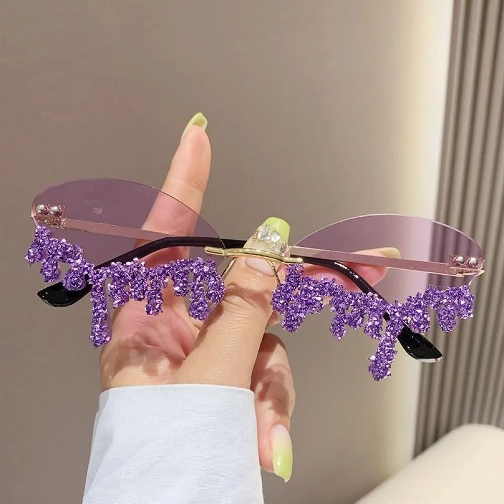 Handcrafted Rhinestone Frame Sunglasses
