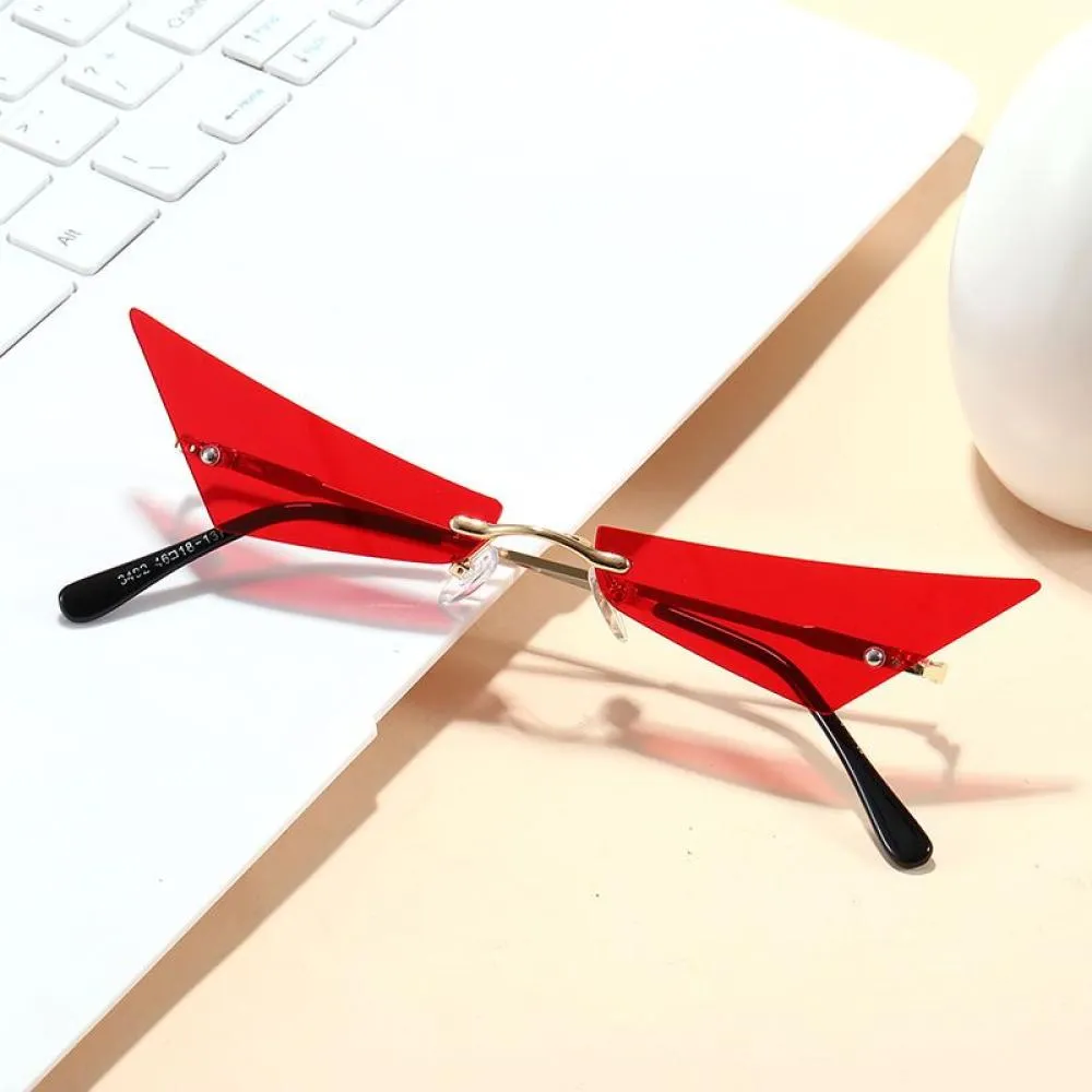 Cat-Eye Metal Frame Sunglasses