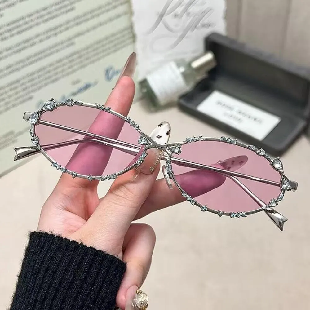 Cat-Eye Sunglasses with Rhinestones